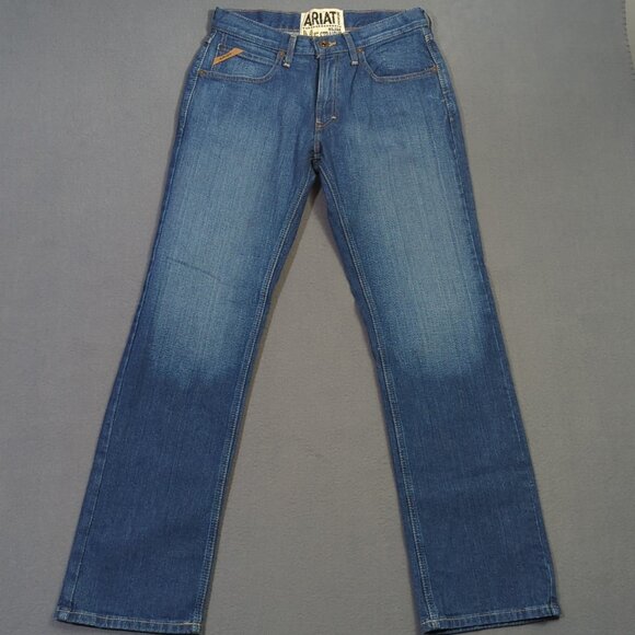Ariat Jeans Men's 31x34 Blue M5 Slim Straight Western Cowboy Rodeo Denim